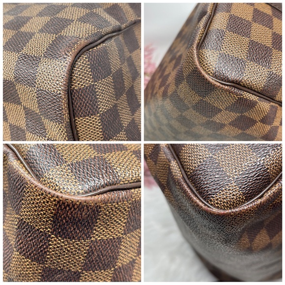 114 Pre Owned Authentic Louis Vuitton Damier Ebene Speedy 35 Bandouliere SP1144 - Picture 9 of 16